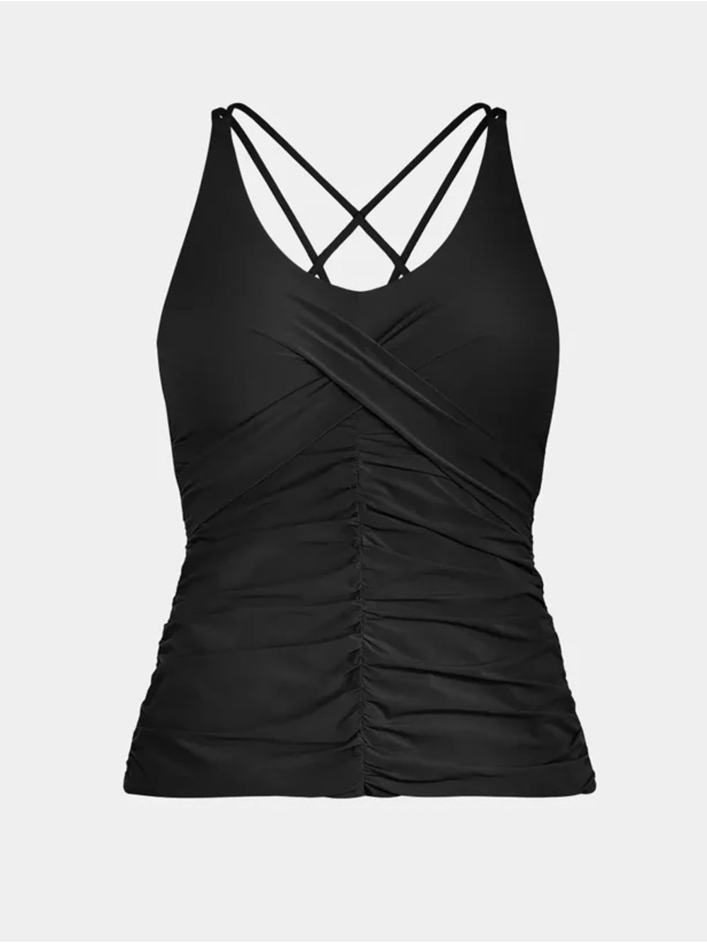 Knix Ruched Studio Black Tank Top 4XL Tummy Control Beach Resort Comfy Summer